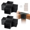 Pergola Bracket Kit 6''x6''(Inner Size 5.6x5.6), 2pcs 4-Way Heavy Duty Corner Bracket Woodworks DIY Post Base Kit
