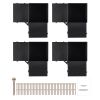 Pergola Bracket Kit 6''x6''(Inner Size 5.6x5.6), 4pcs 3-Way Heavy Duty Corner Bracket Woodworks DIY Post Base Kit