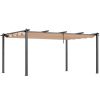 12'x16' Outdoor Retractable Pergola with Canopy, Aluminum Pergola with Retractable Canopy, Modern Pergola with Sun Shade Canopy for Patios, Gardens
