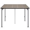 Lean to Gazebo for Patio, 10' x 10' Hard Top Gazebo with Medal Frame, Wall Mounted & Freestanding Pergola, UV Resistant Polycarbonate Roof