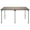 Lean to Gazebo for Patio, 10' x 14' Hard Top Gazebo with Aluminum Frame, Wall Mounted & Freestanding Pergola, UV Resistant Polycarbonate Roof