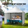 10x10 FT Pop up Canopy with Removable Sidewalls, Instant Canopies Portable Gazebo & Wheeled Bag, UV Resistant Waterproof