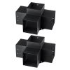 Pergola Bracket Kit 6''x6''(Inner Size 5.6x5.6), 2pcs 4-Way Heavy Duty Corner Bracket Woodworks DIY Post Base Kit