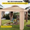 Outdoor Canopy Gazebo Tent, Portable Canopy Shelter with 10\'x10\' Large Shade Space for Party, Backyard, Patio Lawn and Garden, 4 Sandbags