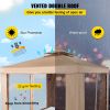 Outdoor Canopy Gazebo Tent, Portable Canopy Shelter with 10\'x10\' Large Shade Space for Party, Backyard, Patio Lawn and Garden, 4 Sandbags