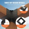 Pergola Bracket Kit 6''x6''(Inner Size 5.6x5.6), 8pcs 3-Way Heavy Duty Corner Bracket Woodworks DIY Post Base Kit