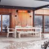 1500W Outdoor Patio Infrared Heater Electric Wall-Mounted with 2 Power Settings Remote Control