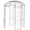 Birdcage Shape Garden Arbor, 9\' High x 6.6\' Wide, Heavy Duty Wrought Iron Arbor, Wedding Arch Trellis for Climbing Vines in Outdoor Garden, Lawn
