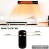 1500W Outdoor Patio Infrared Heater Electric Wall-Mounted with 2 Power Settings Remote Control