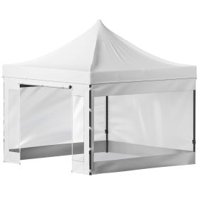 Pop Up Canopy Tent, 10 x 10 FT, Outdoor Patio Gazebo Tent with Removable Sidewalls and Wheeled Bag (Color: White, size: 10 x 10 ft)
