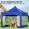 Pop Up Canopy Tent, 10 x 10 FT, Outdoor Patio Gazebo Tent with Removable Sidewalls and Wheeled Bag