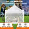 Pop Up Canopy Tent, 10 x 10 FT, Outdoor Patio Gazebo Tent with Removable Sidewalls and Wheeled Bag