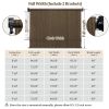 Outdoor cordless patio sunshade splice curtain rolled up porch pavilion Mocha